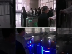 Voetturnstile SUS304 van de Schommelingsbarrière Roestvrij staal met RFID-Lezer